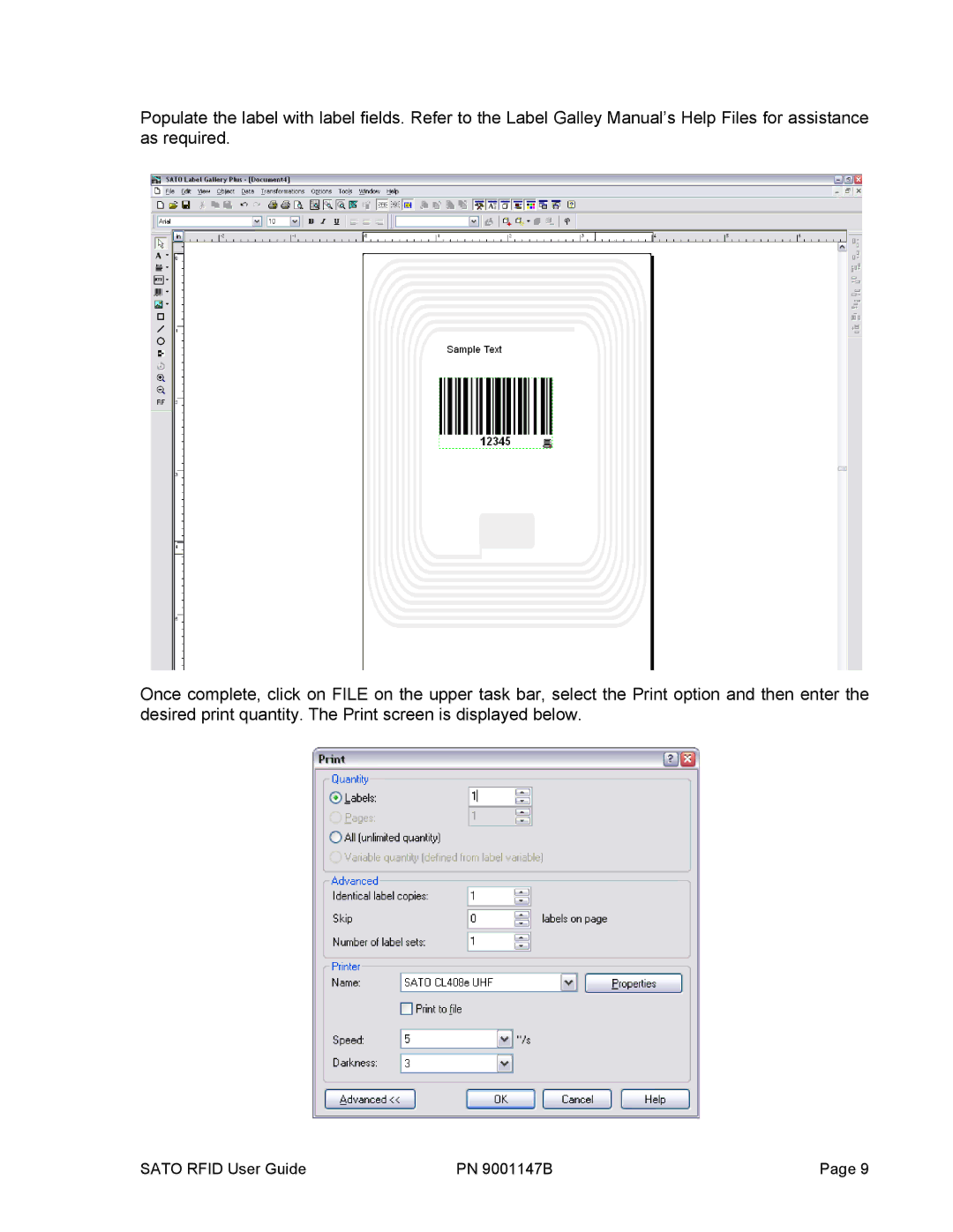 SATO manual Sato Rfid User Guide PN 9001147B 