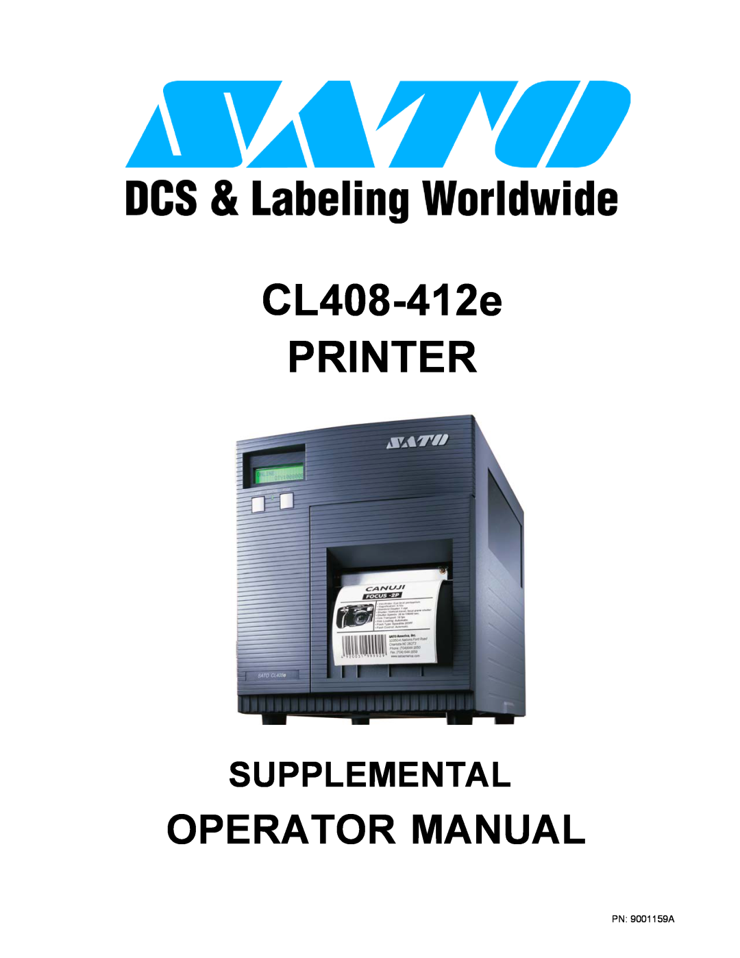 SATO manual CL408-412e PRINTER, Operator Manual, Supplemental 
