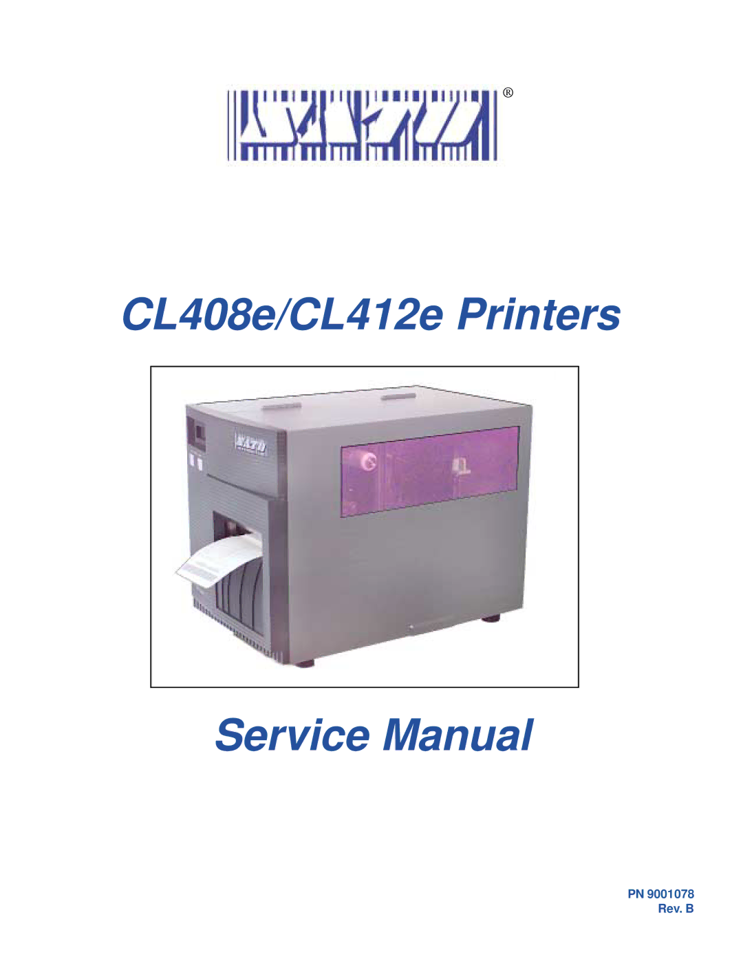 SATO CL412E service manual CL408e/CL412e Printers 