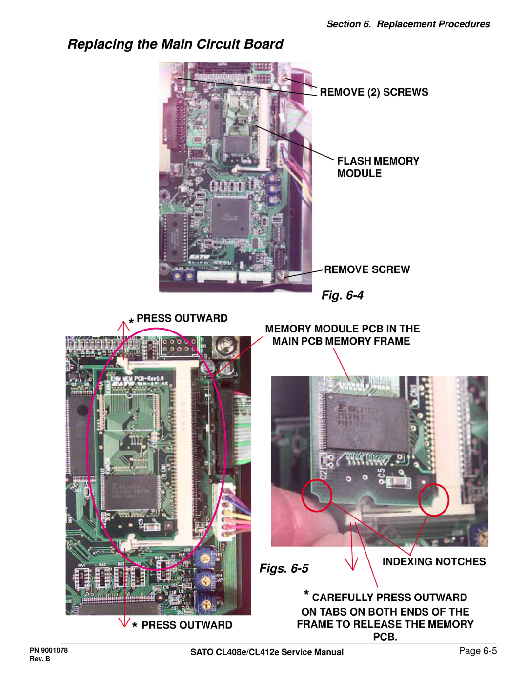 SATO CL412E service manual Memory Module PCB 