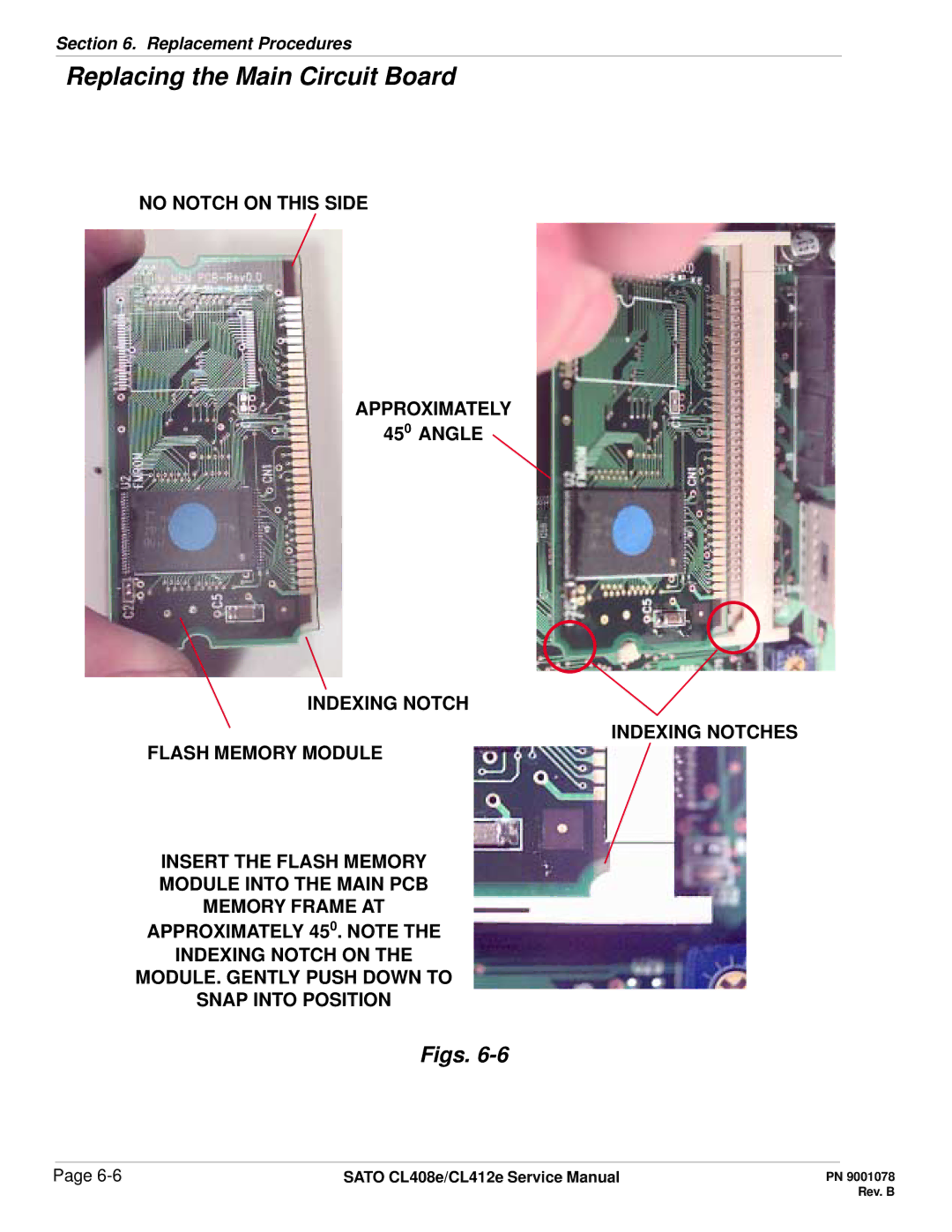 SATO CL412E service manual Replacing the Main Circuit Board 