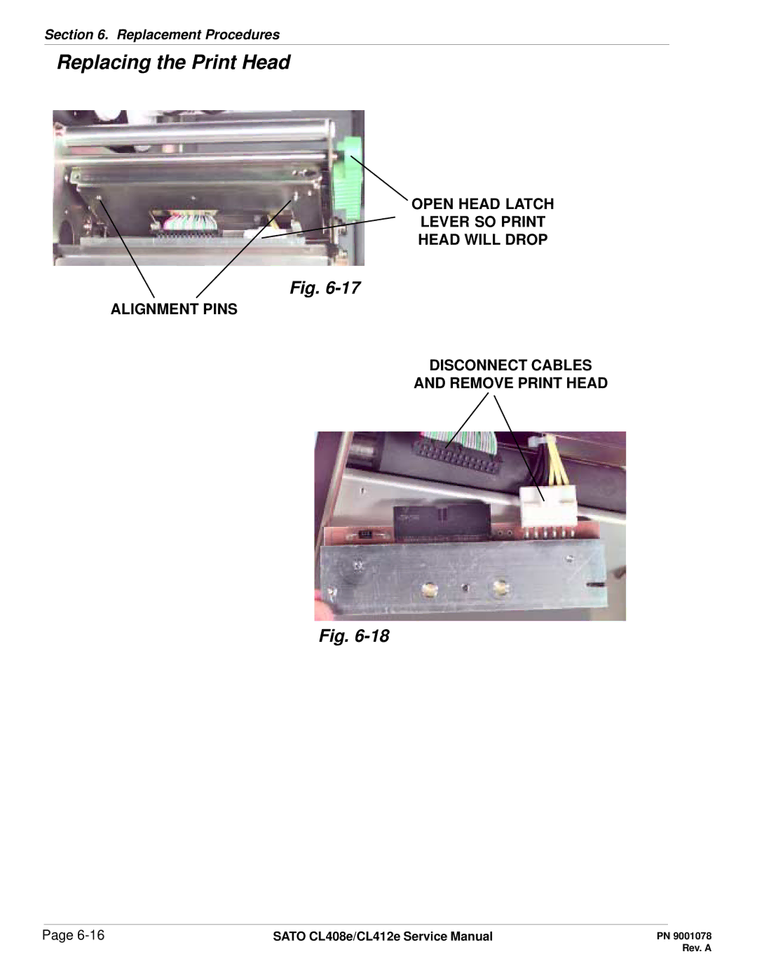 SATO CL412E service manual PN 9001078 Rev. a 