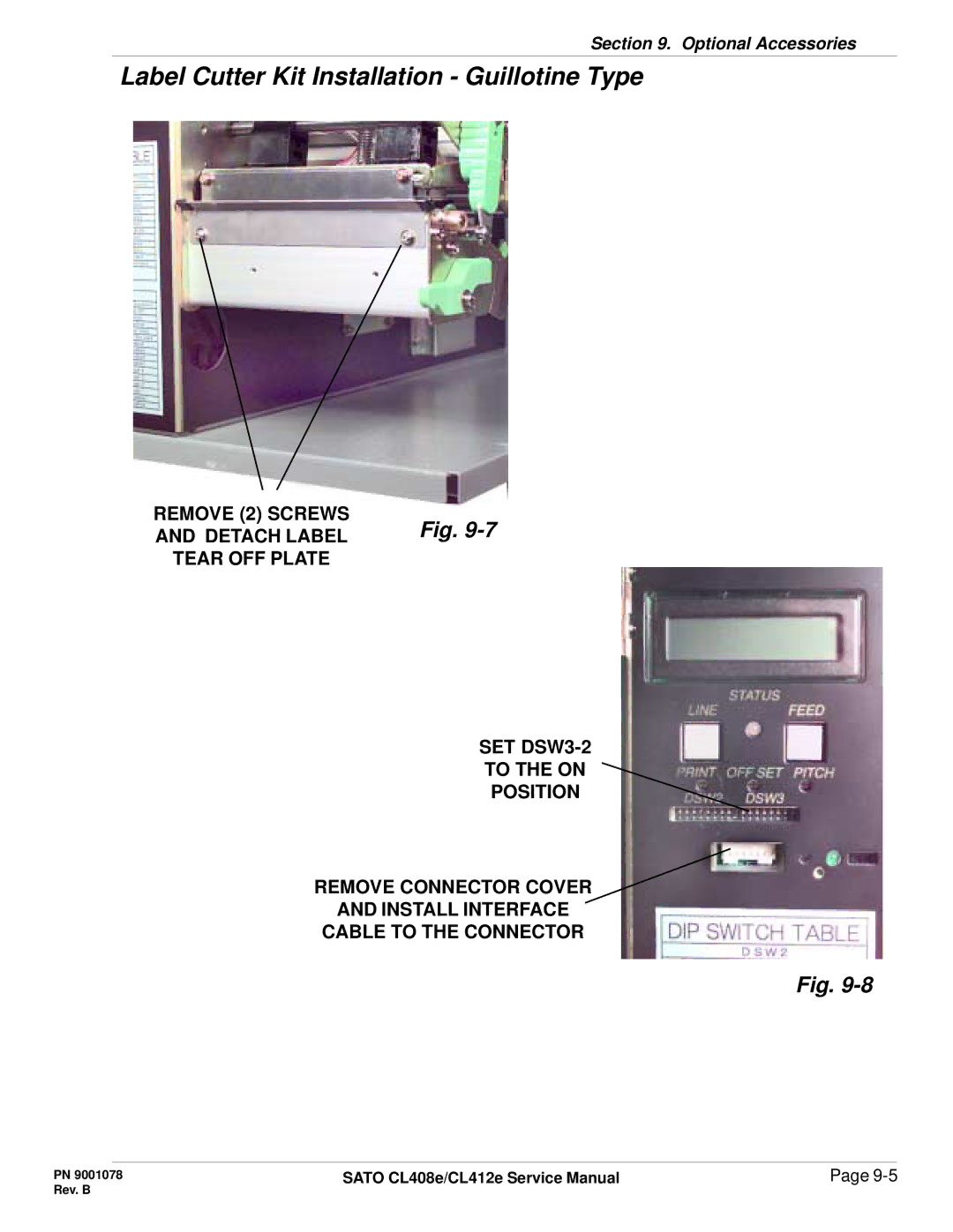 SATO CL412E service manual Remove 2 Screws 