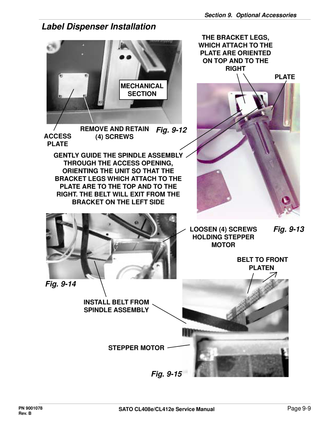 SATO CL412E service manual Loosen 4 Screws 