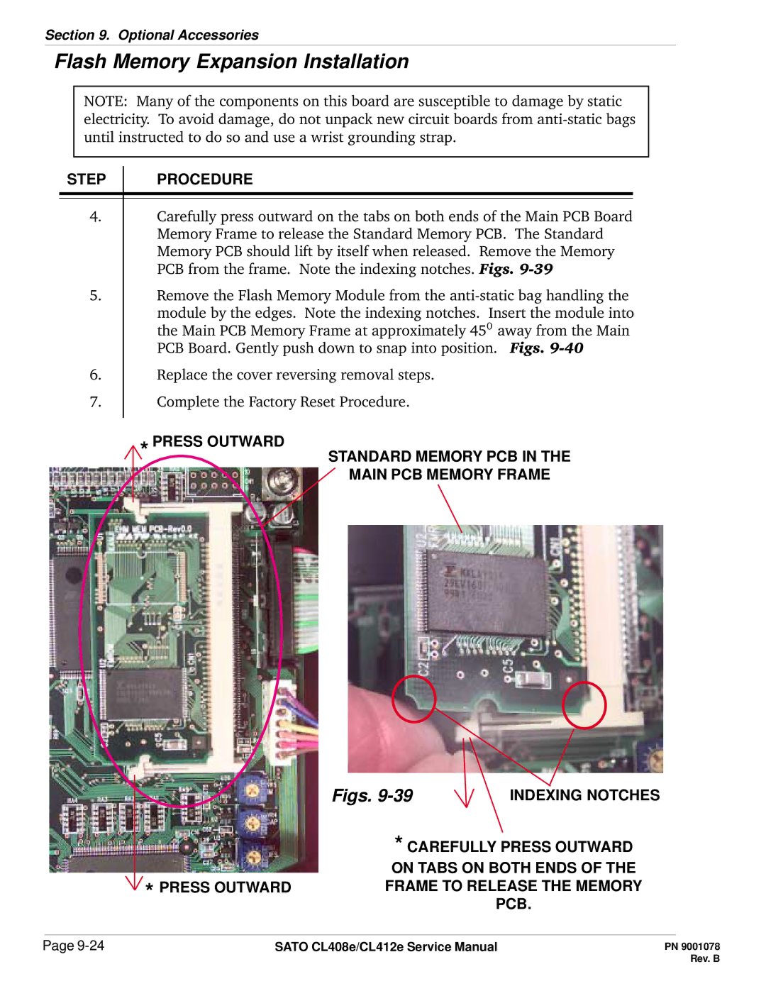 SATO CL412E service manual Indexing Notches 