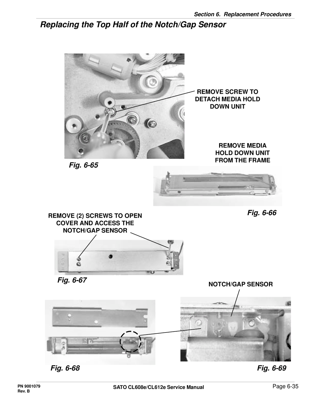 SATO CL608e/CL612e manual NOTCH/GAP Sensor 