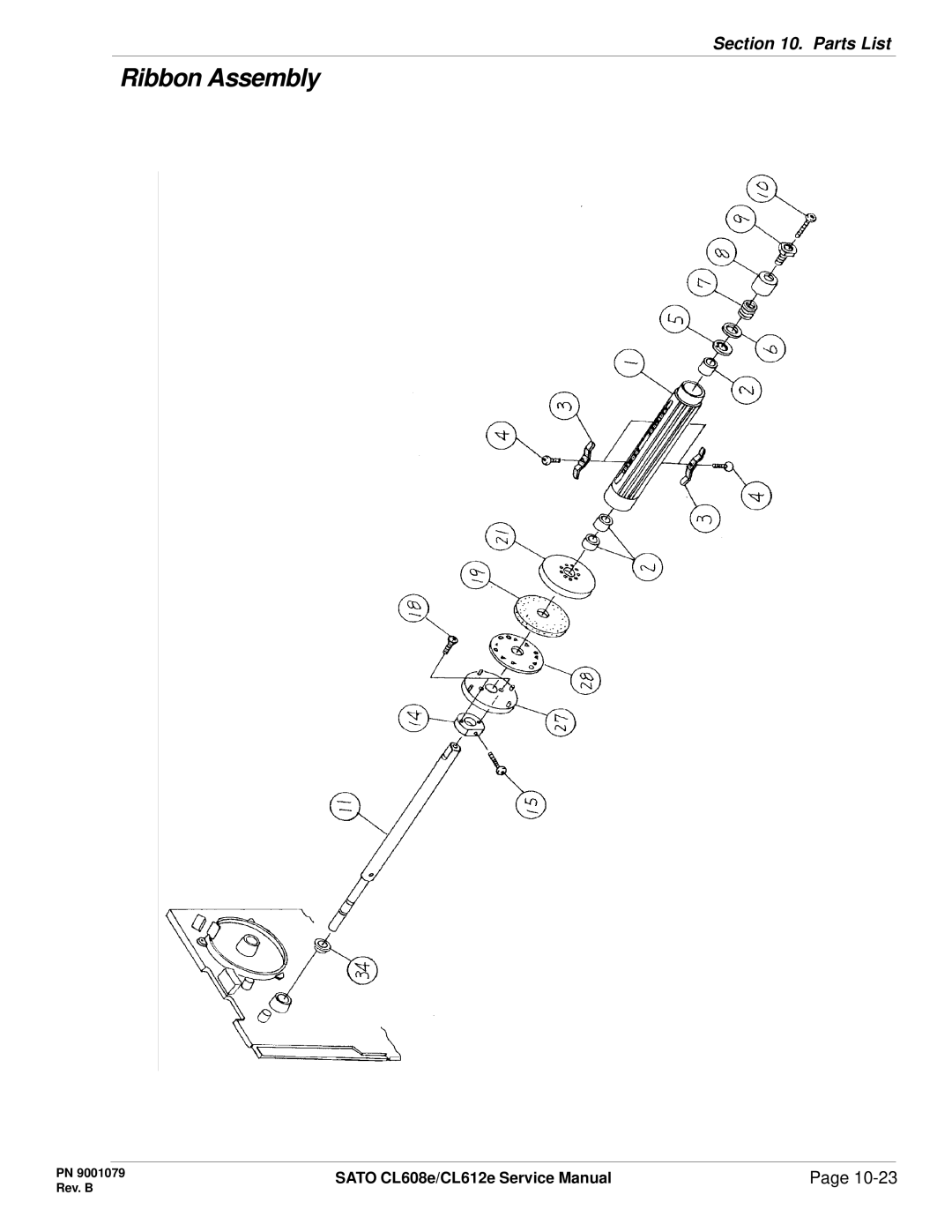 SATO CL608e/CL612e manual Ribbon Assembly 