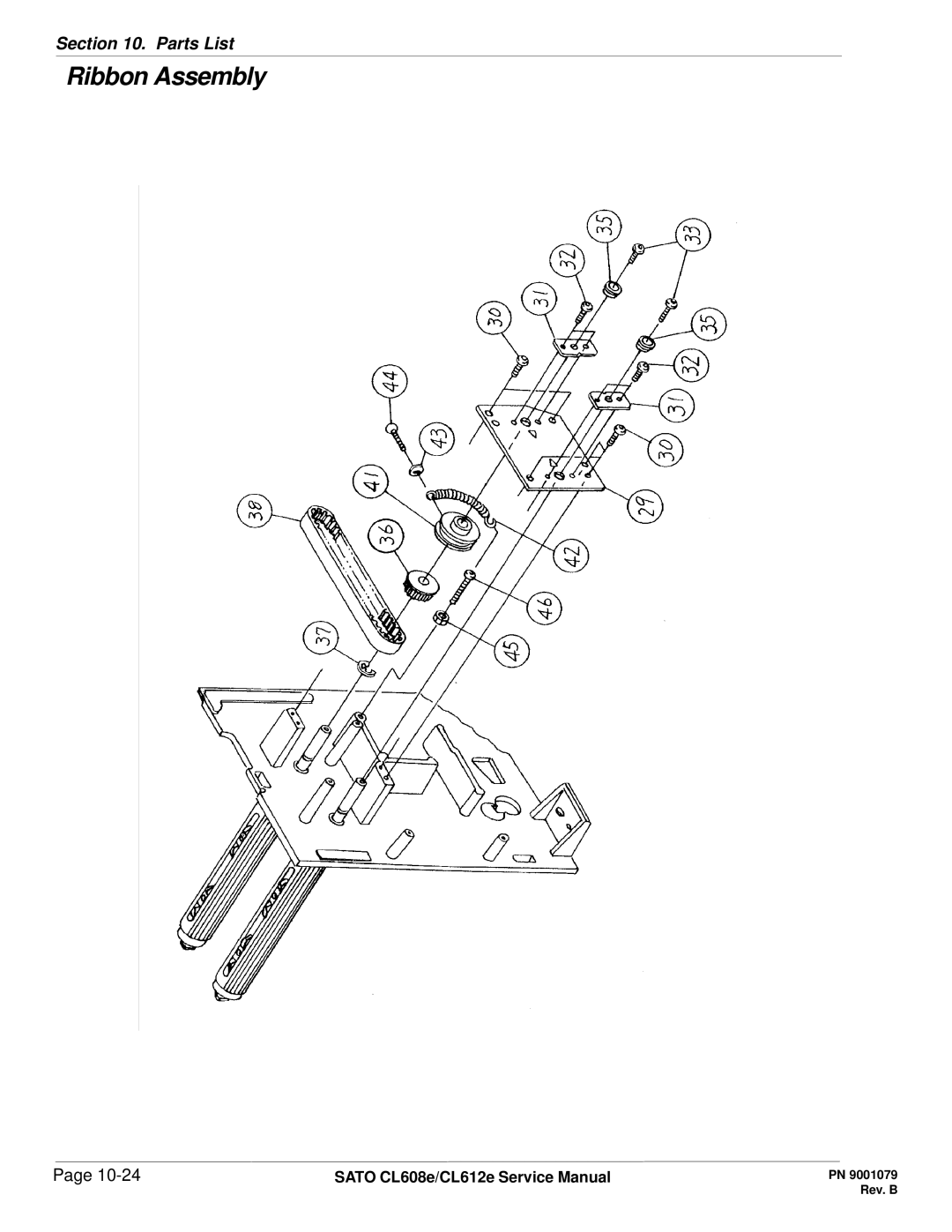 SATO CL608e/CL612e manual Ribbon Assembly 