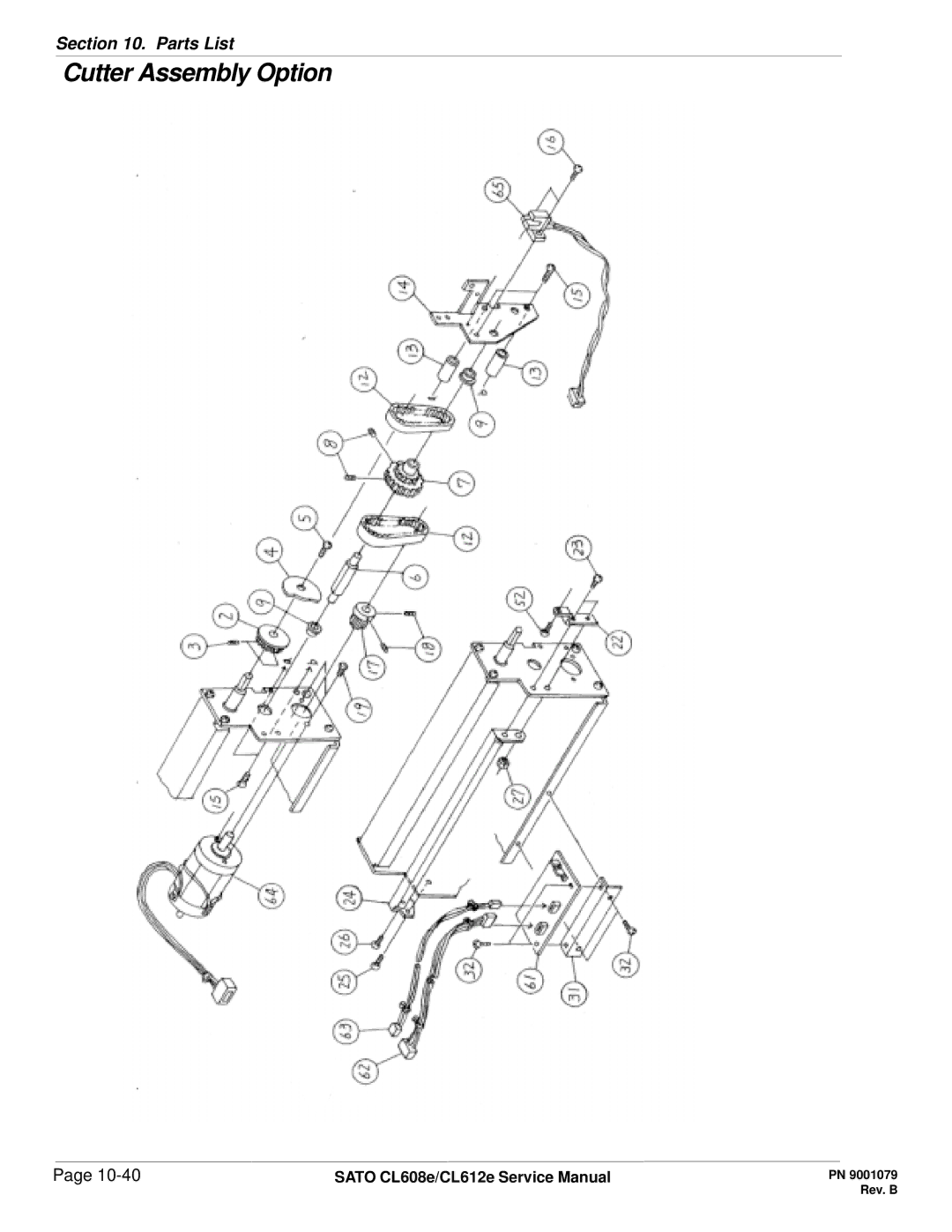 SATO CL608e/CL612e manual Cutter Assembly Option 