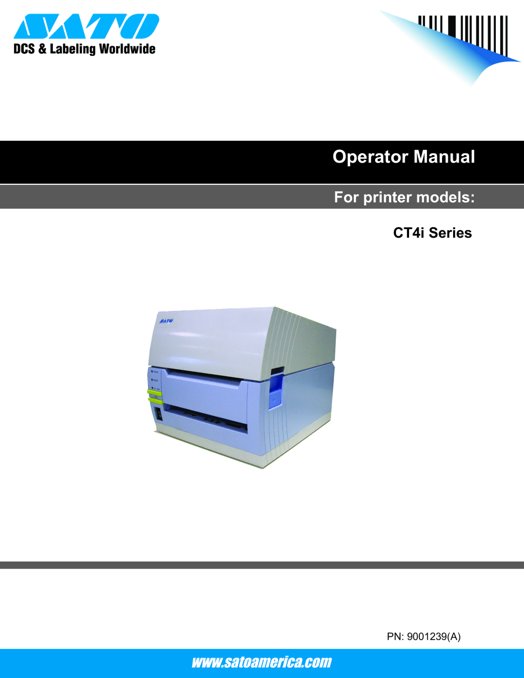 SATO ct4i manual Operator Manual 