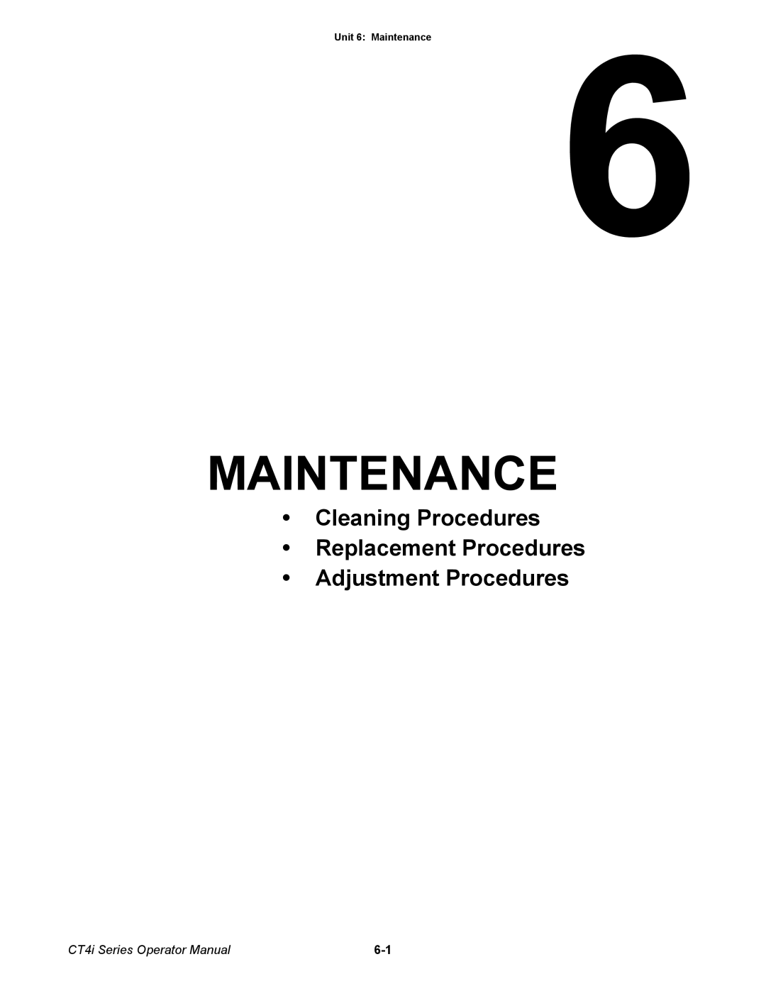 SATO ct4i manual Maintenance 