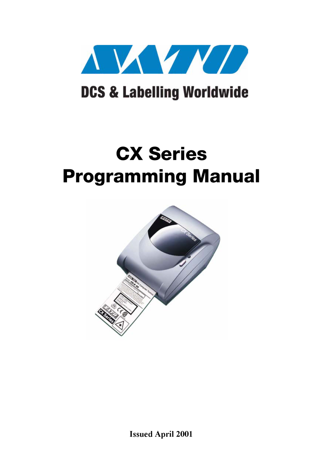 SATO manual CX Series Programming Manual 