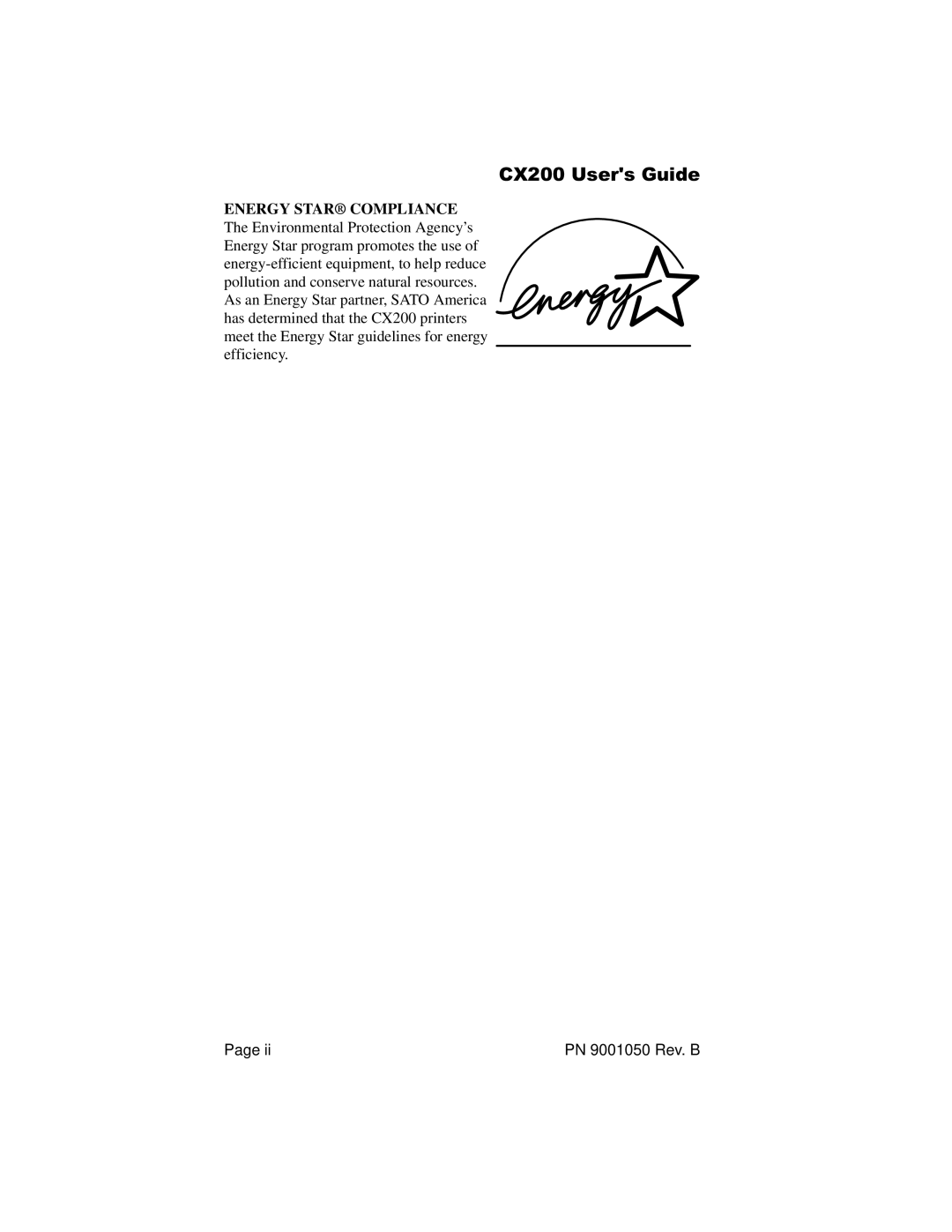 SATO manual CX200 Users Guide 