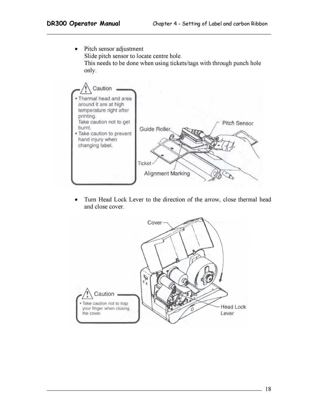 SATO manual DR300 Operator Manual 