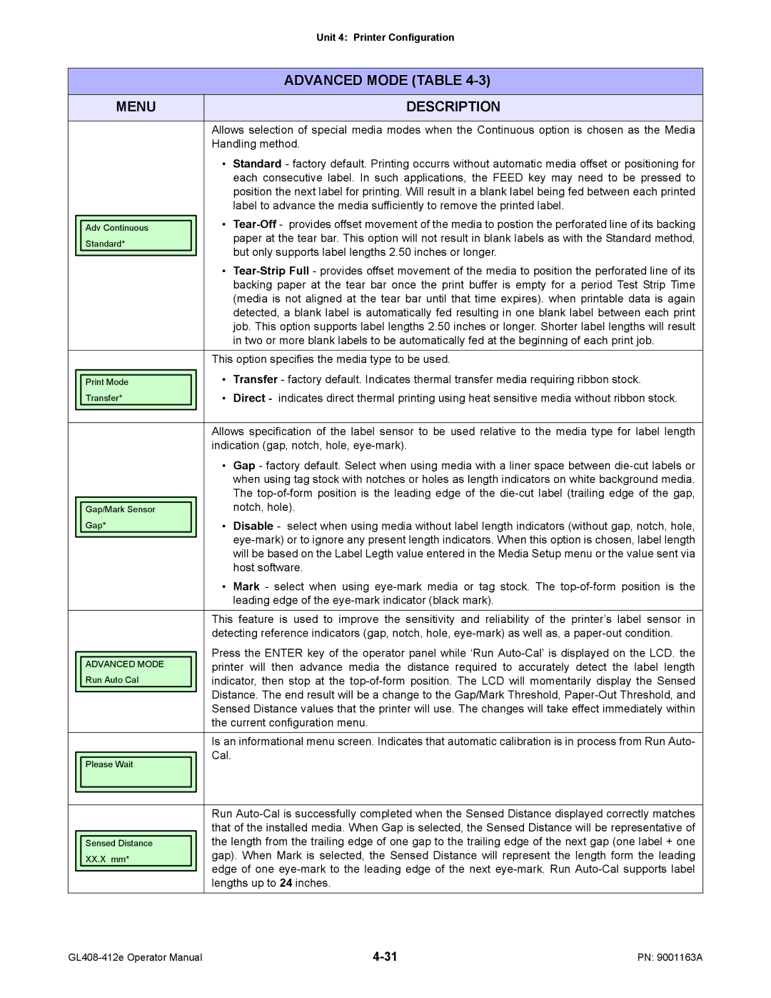 SATO GL408/412E Handling method, But only supports label lengths 2.50 inches or longer, Notch, hole, Host software, Cal 