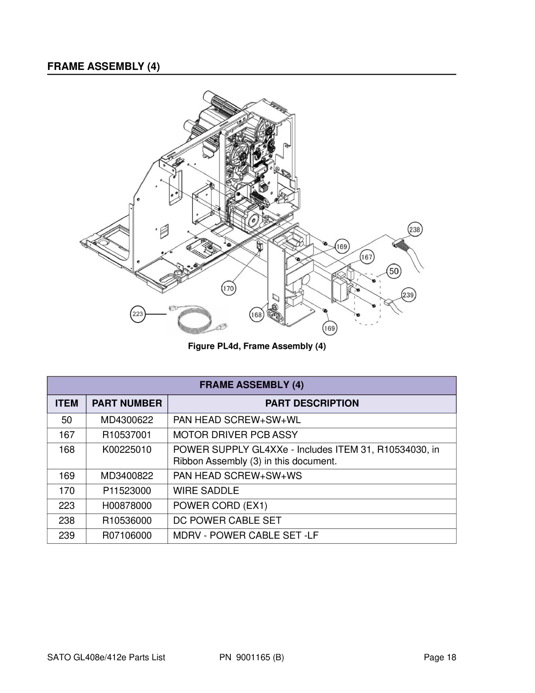 SATO GL412e, GL408e manual Wire Saddle 