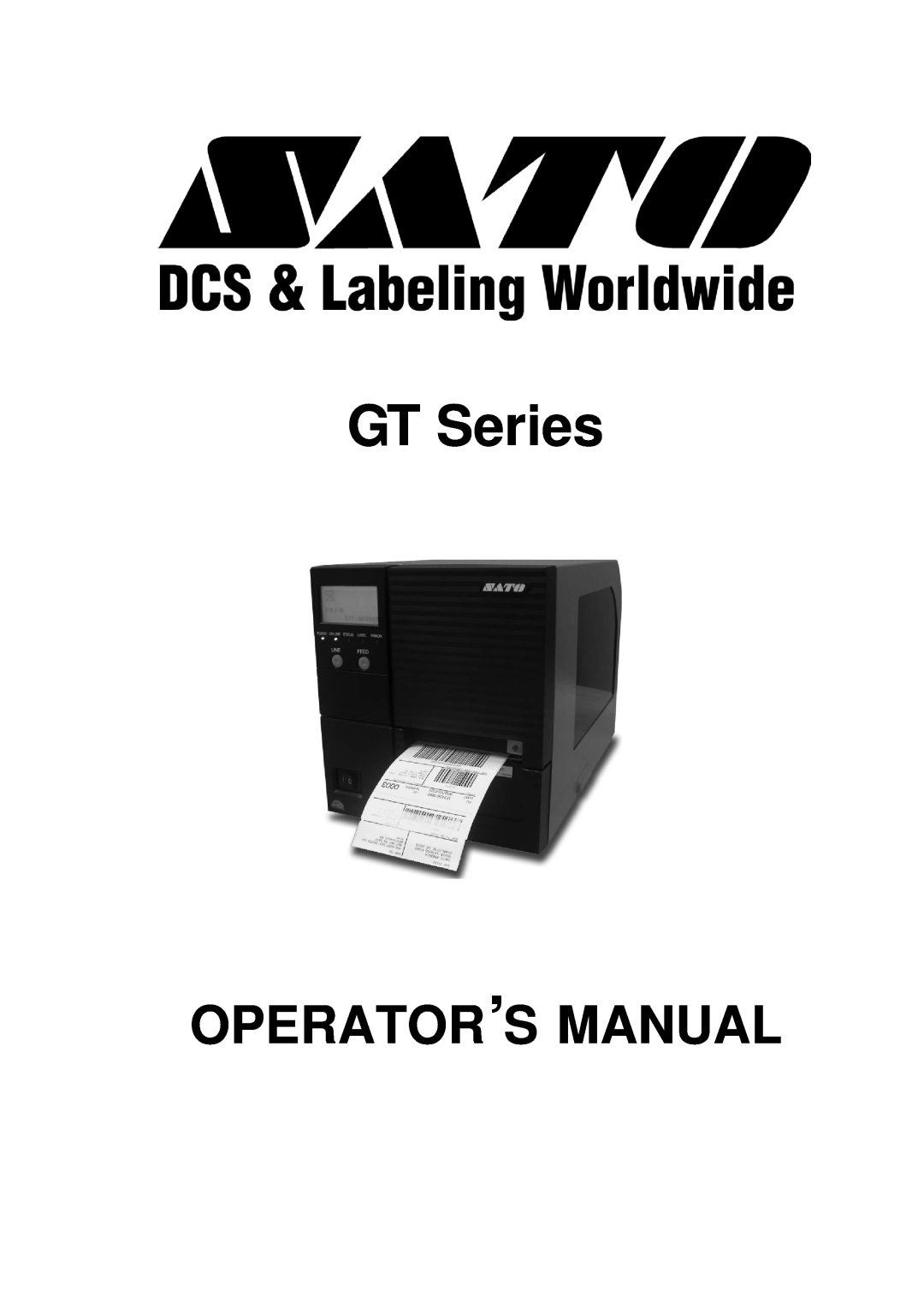 SATO GT424 manual GT Series, Operator’S Manual 