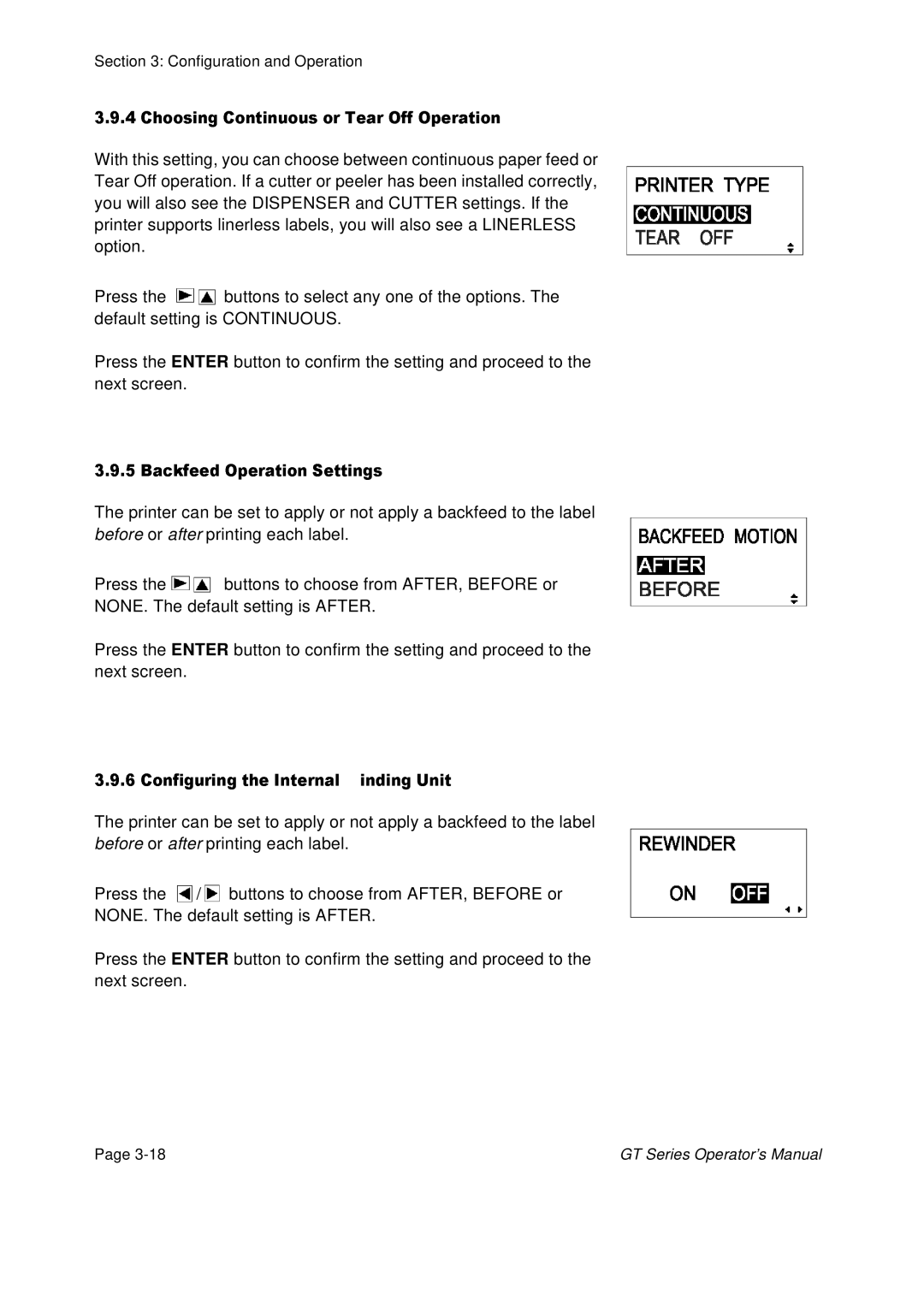 SATO GT424 manual GT Series Operator’s Manual 