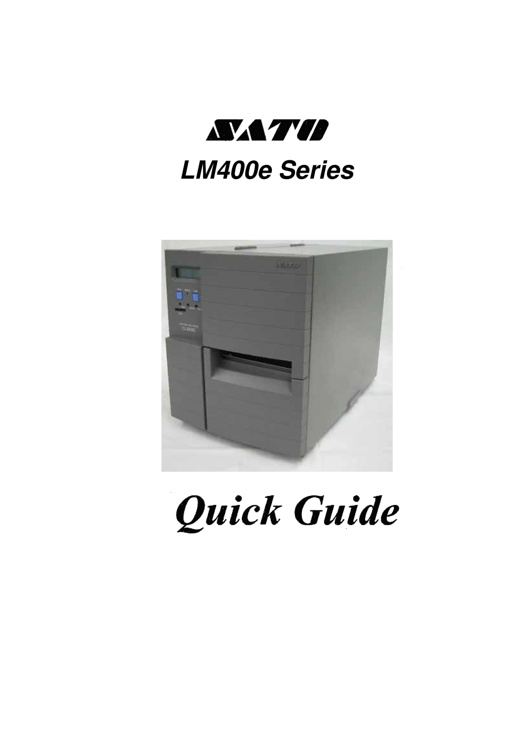 SATO LM400E manual LM400e Series 