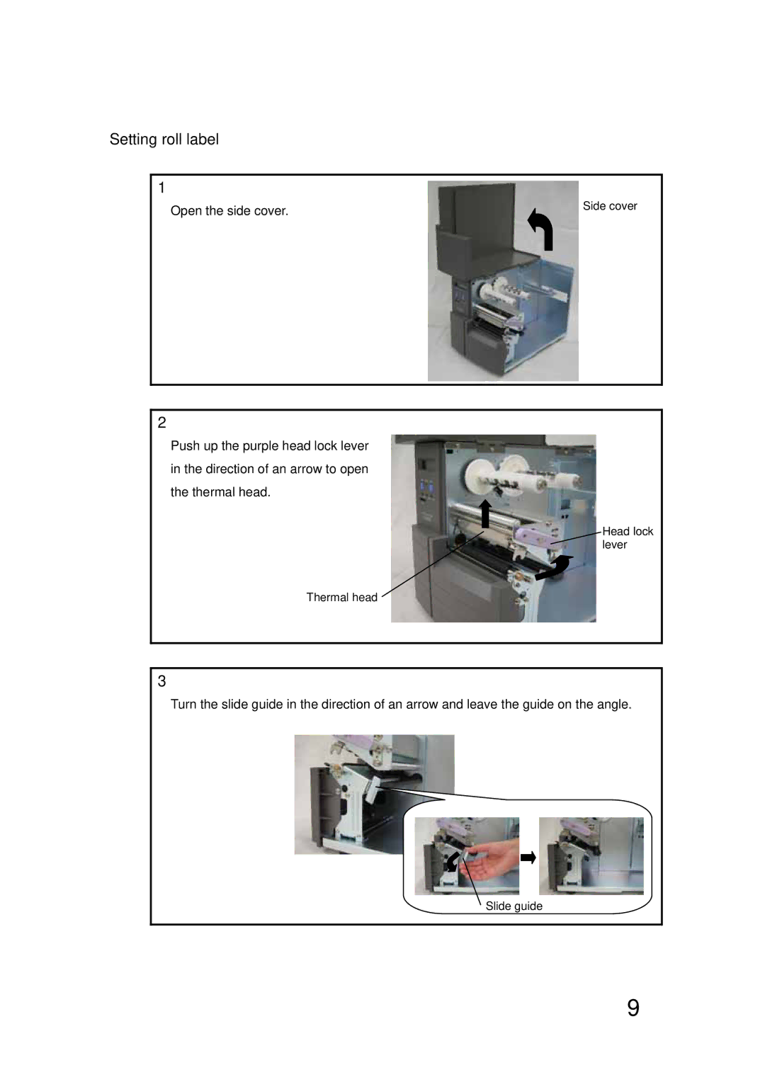 SATO LM400E manual Setting roll label 