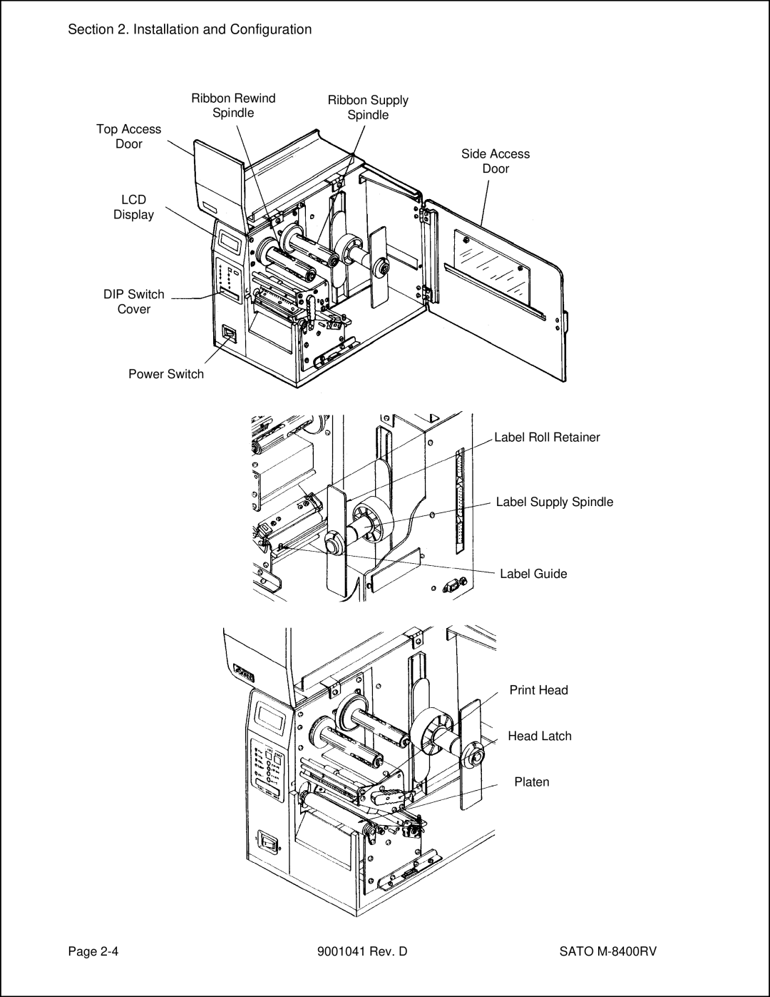 SATO M-8400RV manual Lcd 