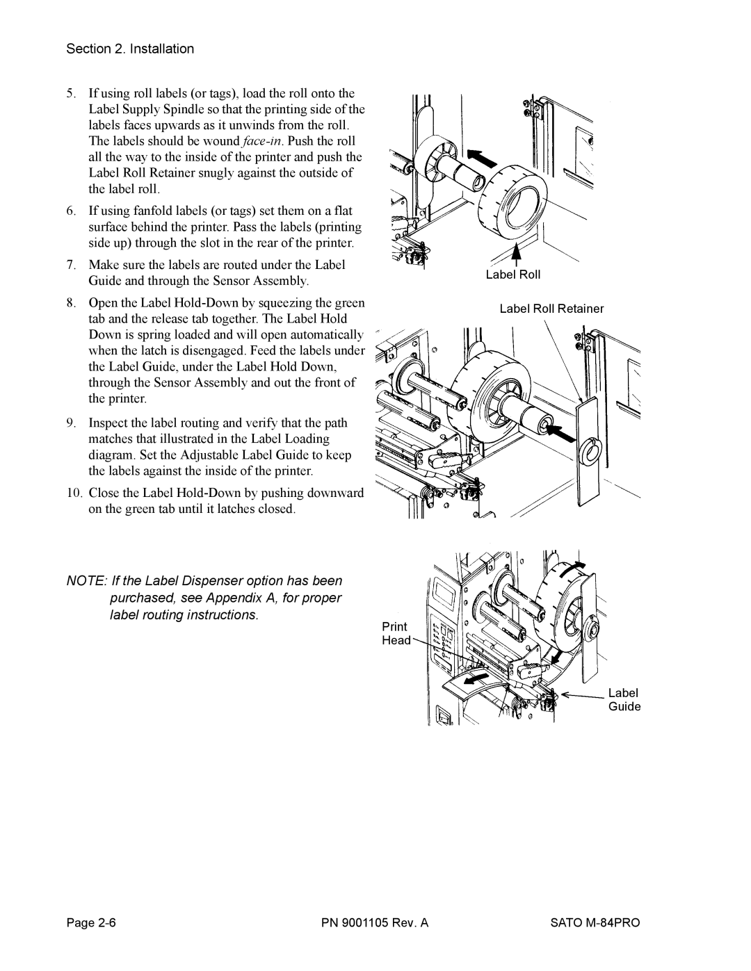 SATO M-84PRO manual Installation 