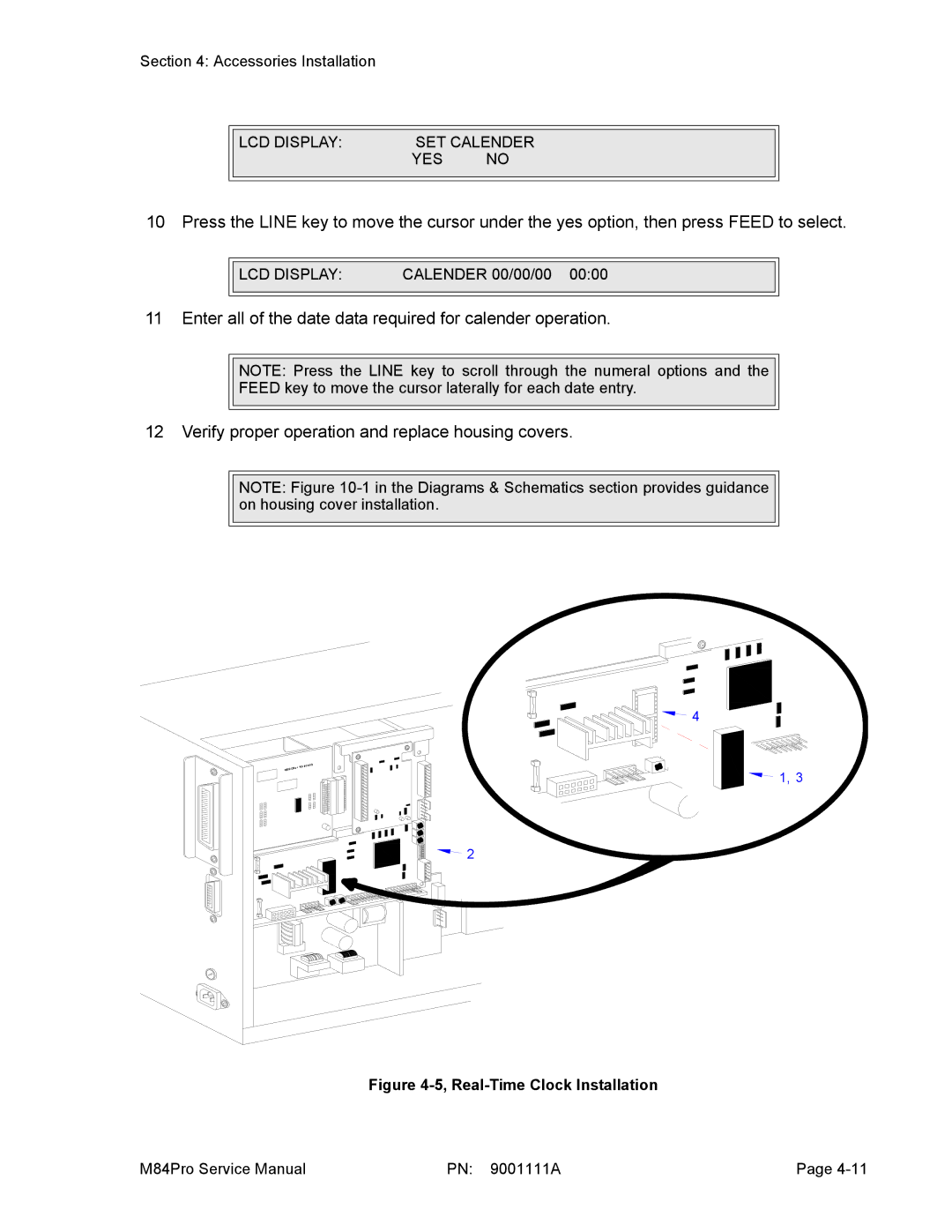 SATO M84PRO service manual Enter all of the date data required for calender operation 