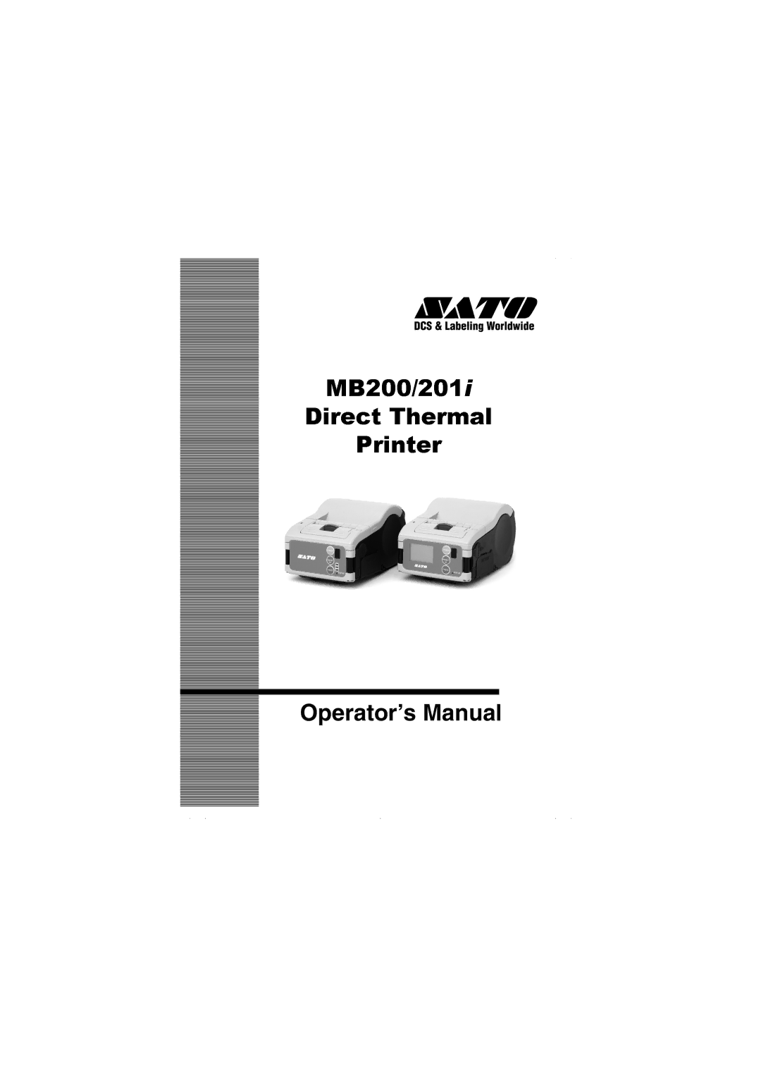 SATO manual MB200/201i Operator’sDirectPrinterThermalManual 