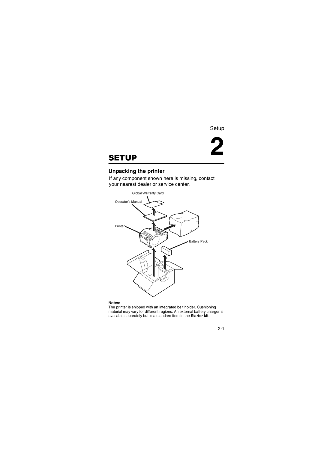 SATO MB200/201i manual Setup 