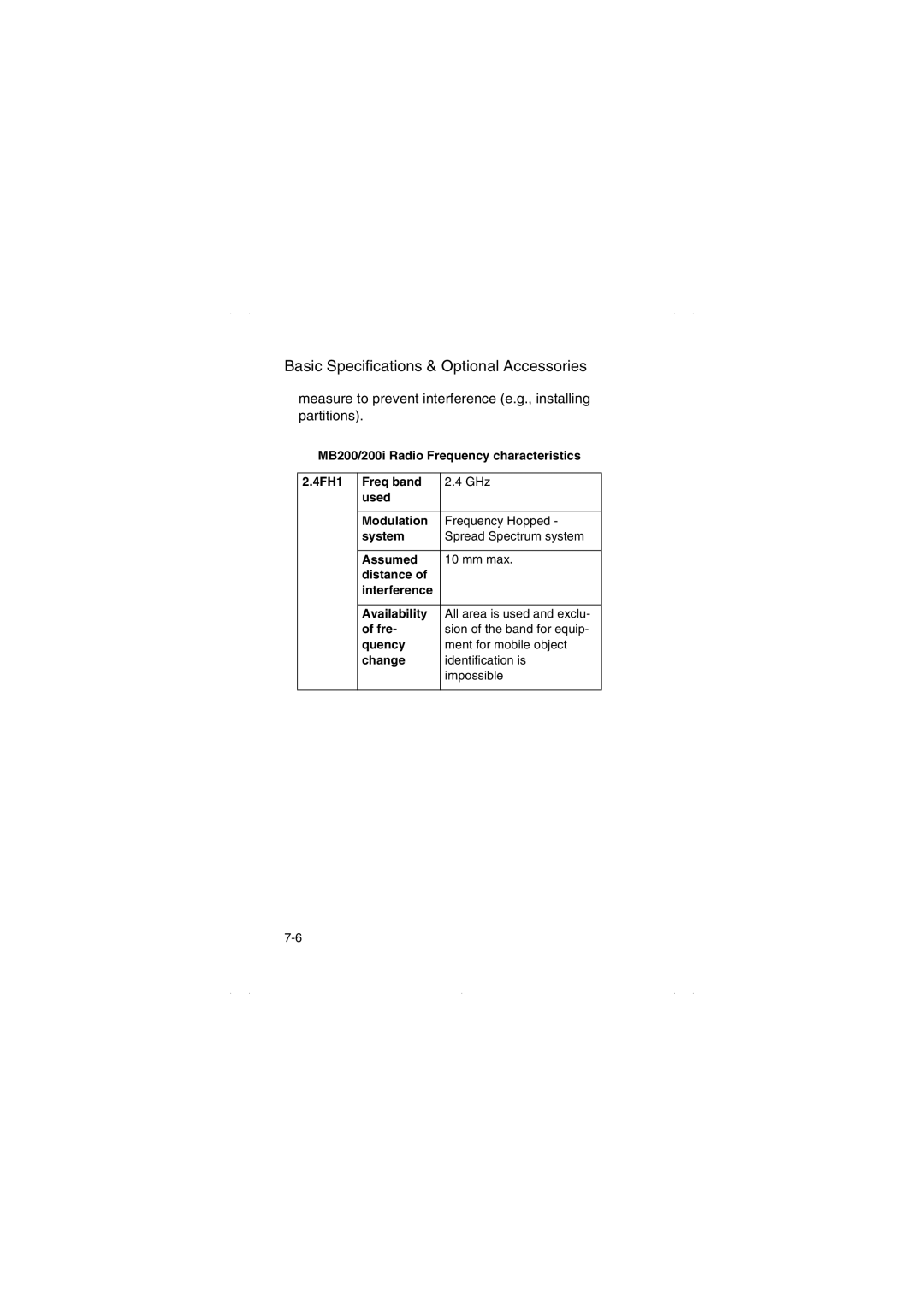 SATO MB200/201i manual Measure to prevent interference e.g., installing partitions 