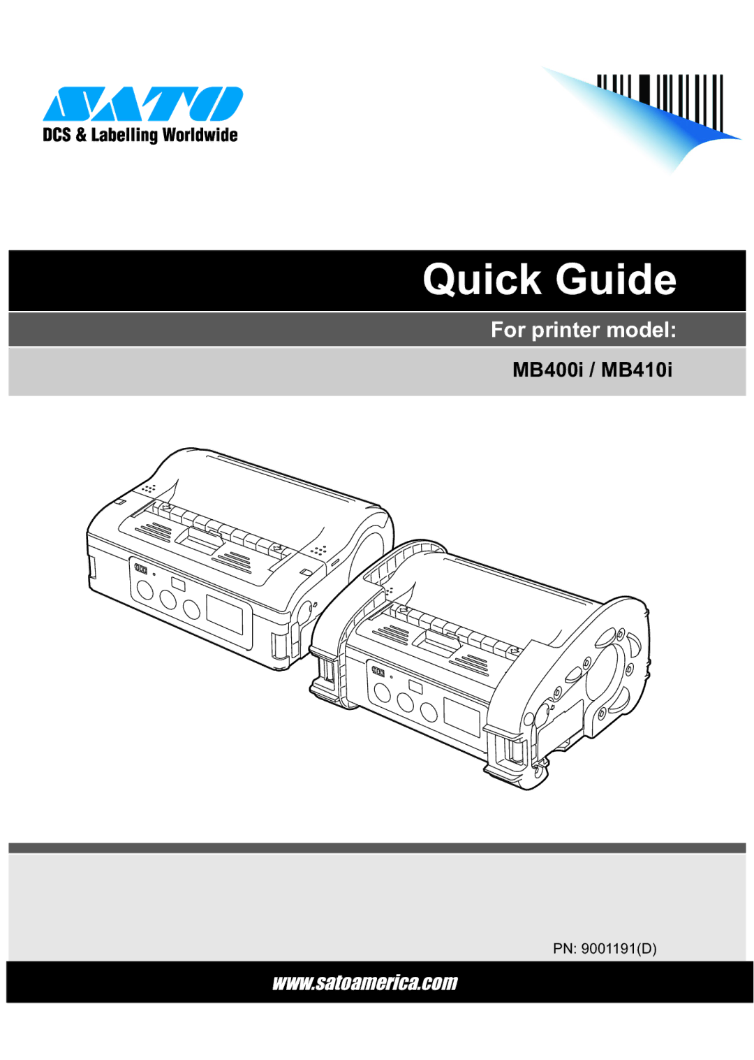 SATO MB400i, MB410i manual Quick Guide 