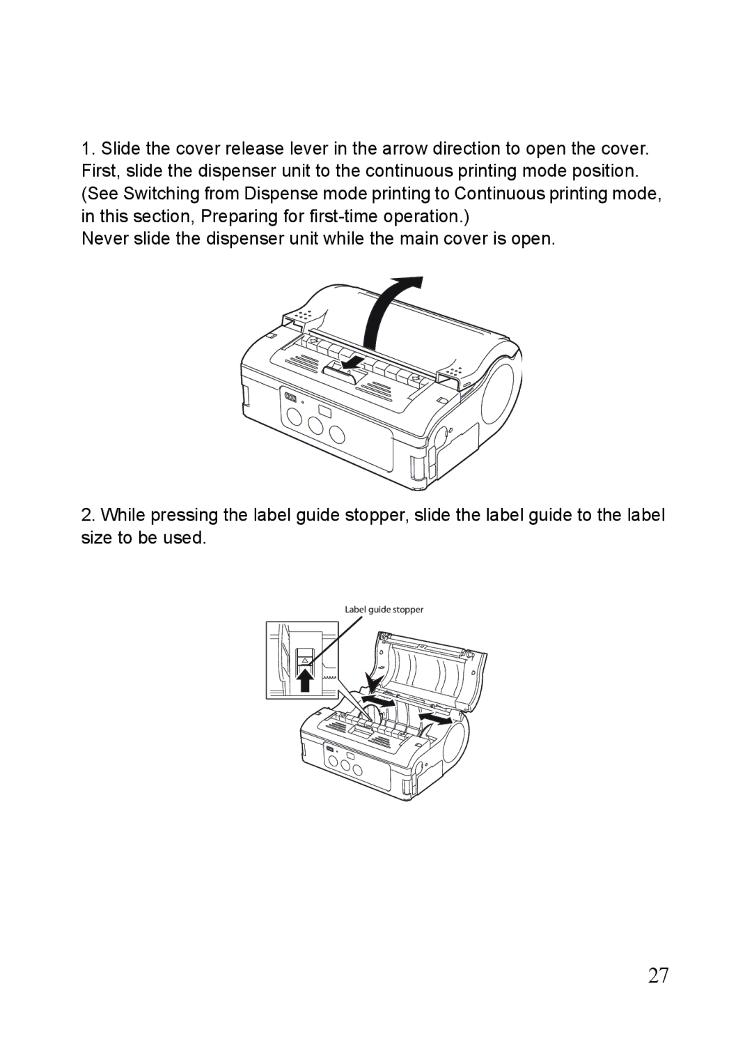 SATO MB400i, MB410i manual Label guide stopper 