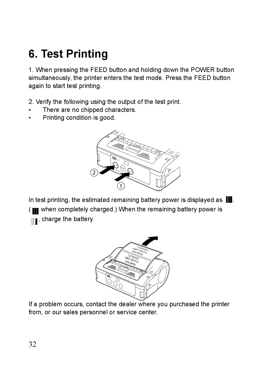 SATO MB410i, MB400i manual Test Printing 