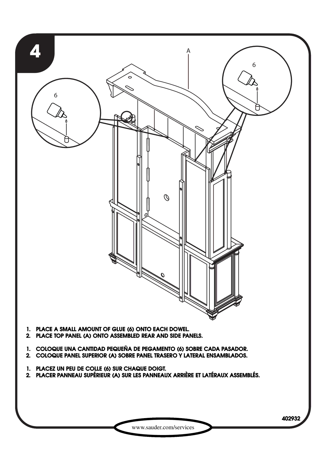 Sauder 402932 manual 