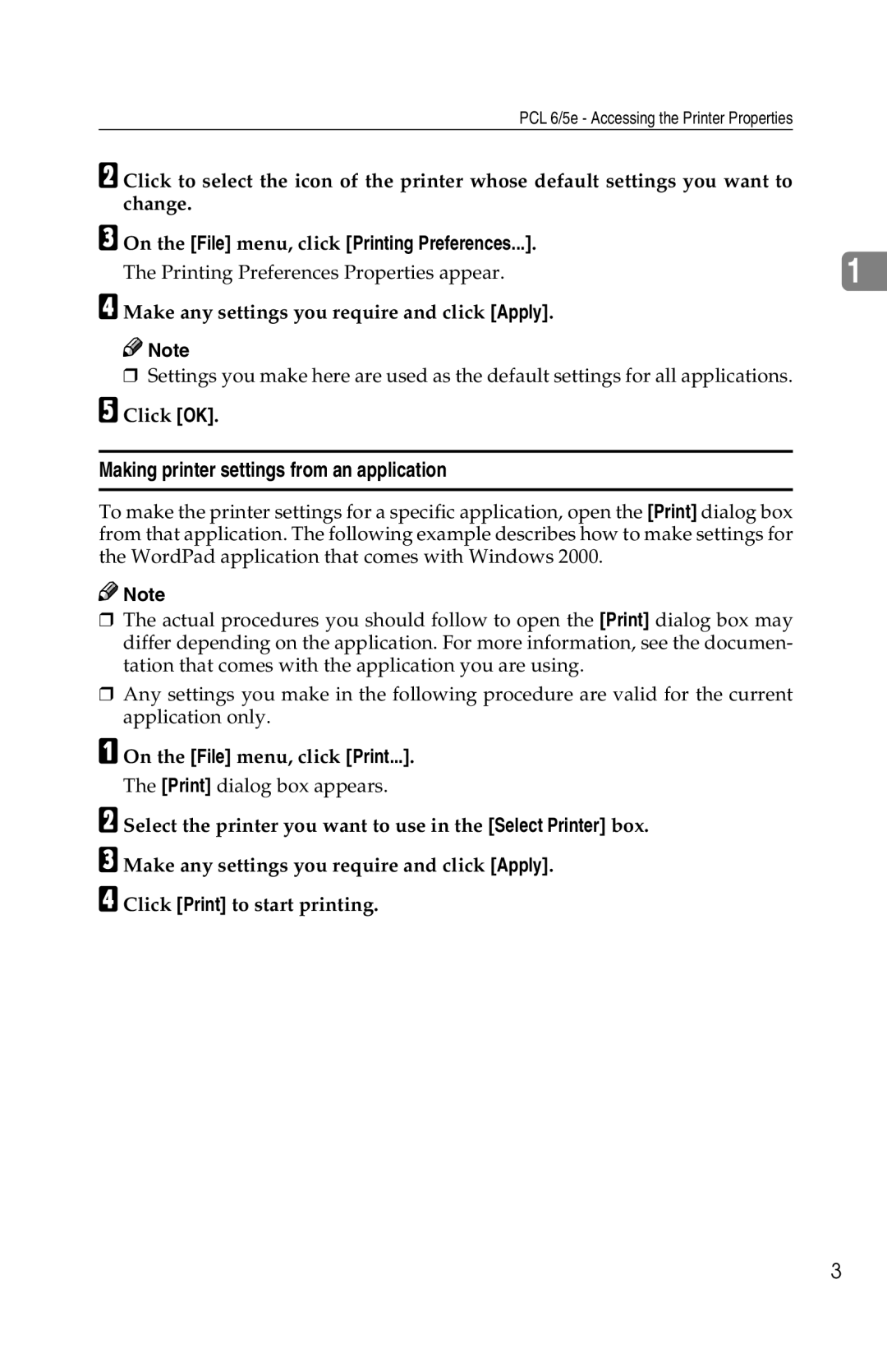 Savin 1013 operating instructions On the File menu, click Printing Preferences 