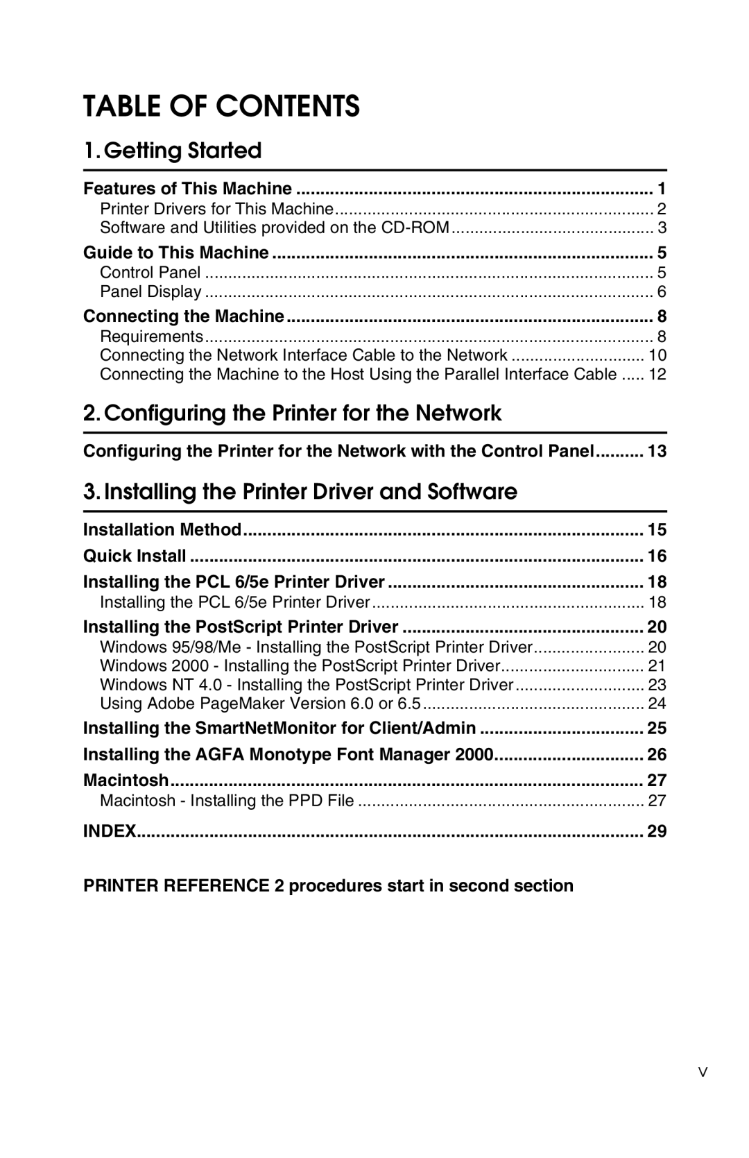 Savin 1013 operating instructions Table of Contents 