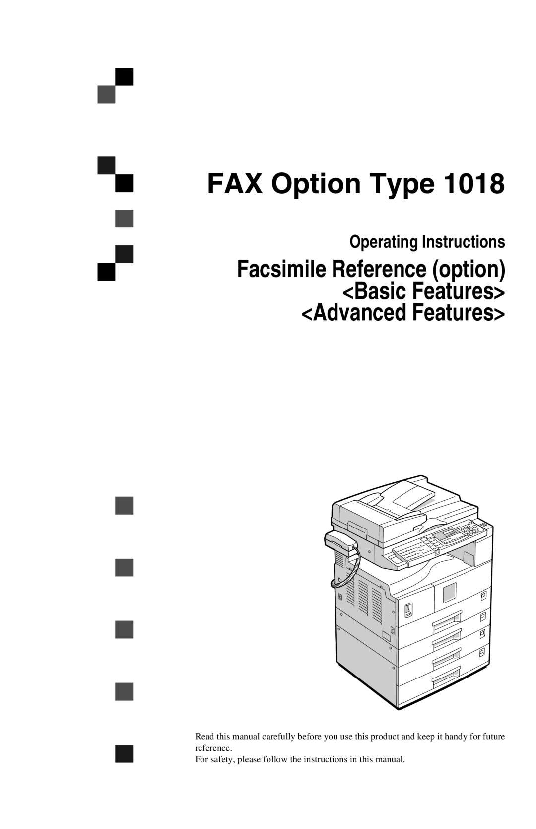 Savin 1018 manual FAX Option Type 