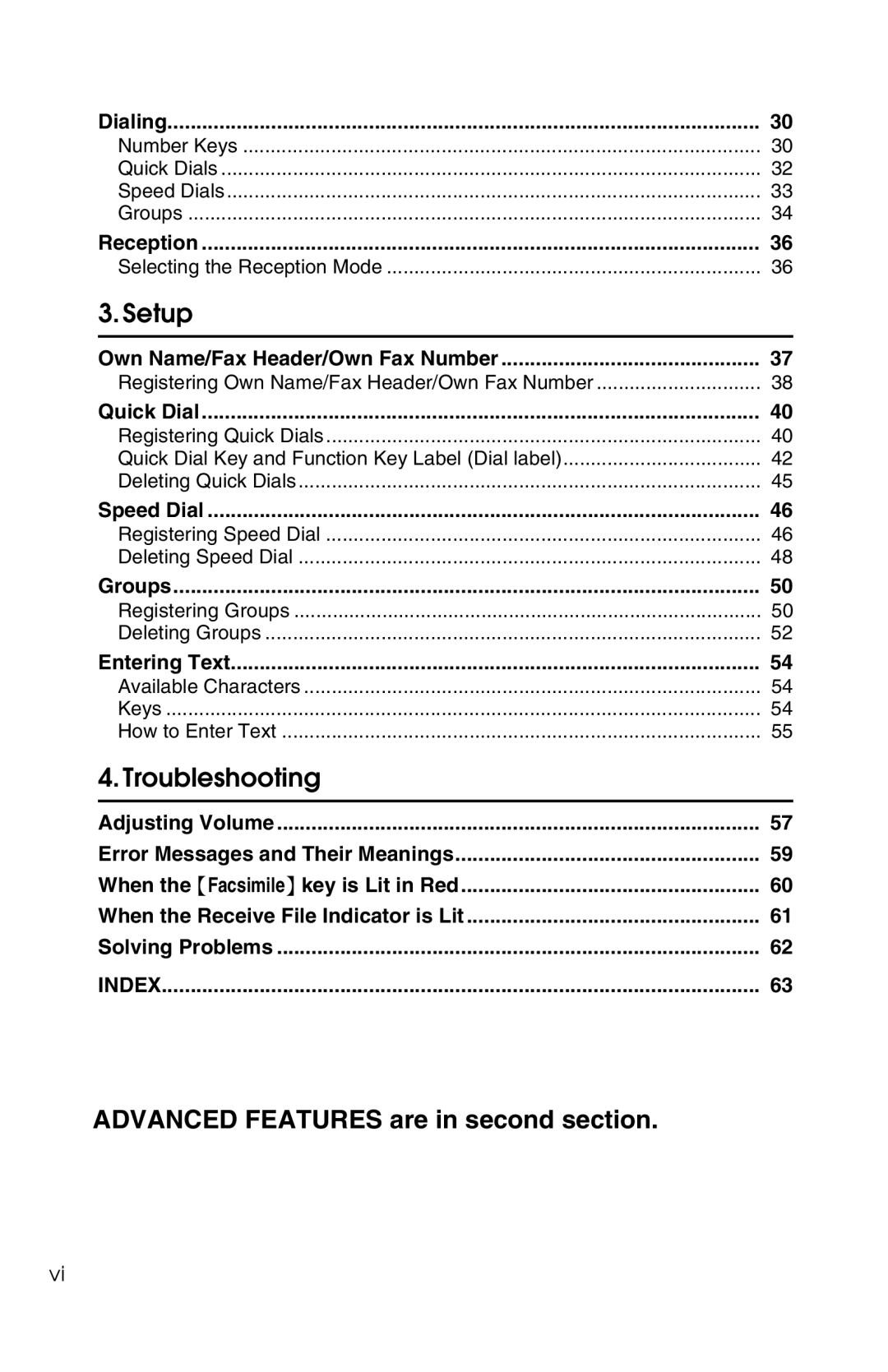 Savin 1018 manual Dialing, Reception, Own Name/Fax Header/Own Fax Number, Quick Dial, Speed Dial, Groups, Entering Text 