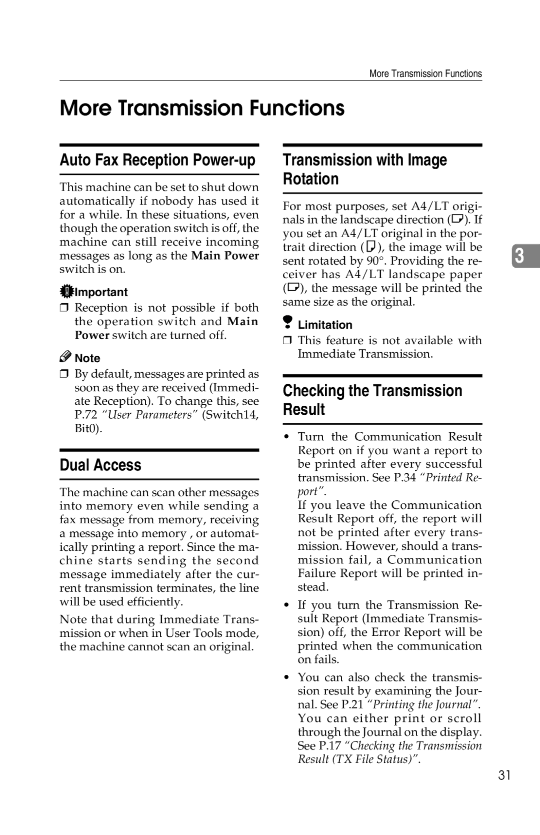 Savin 1018 More Transmission Functions, Dual Access, Transmission with Image Rotation, Checking the Transmission Result 