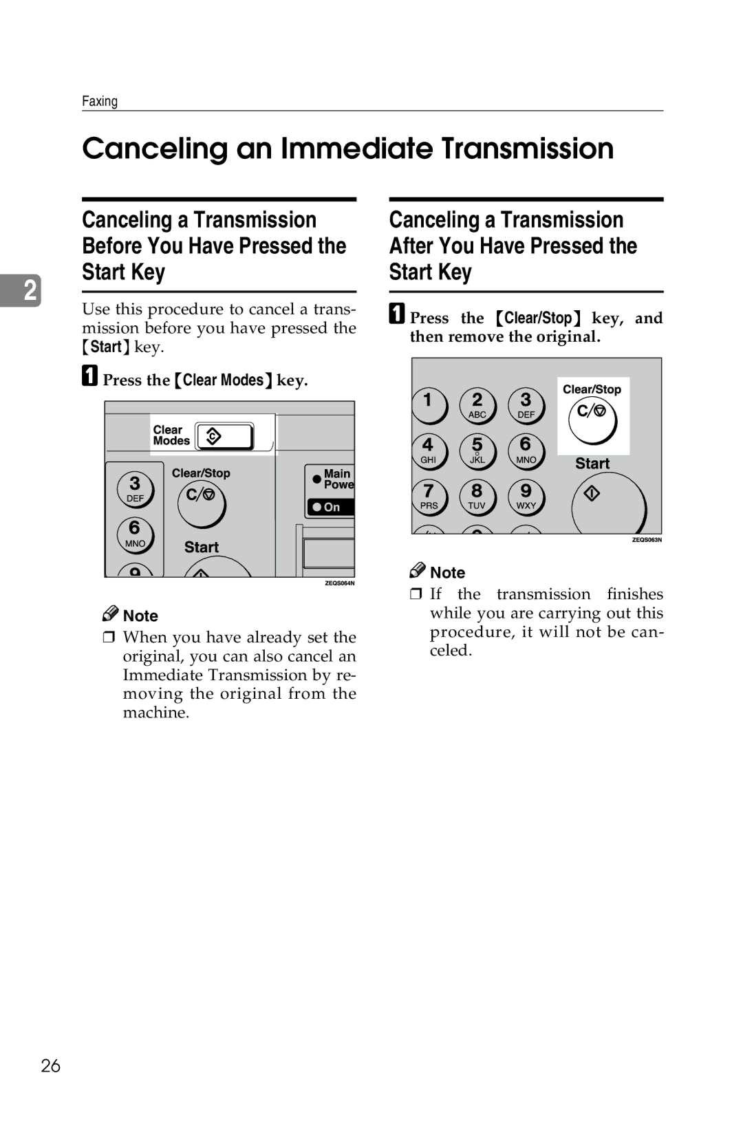 Savin 1018 manual Canceling an Immediate Transmission, Canceling a Transmission, Start Key 