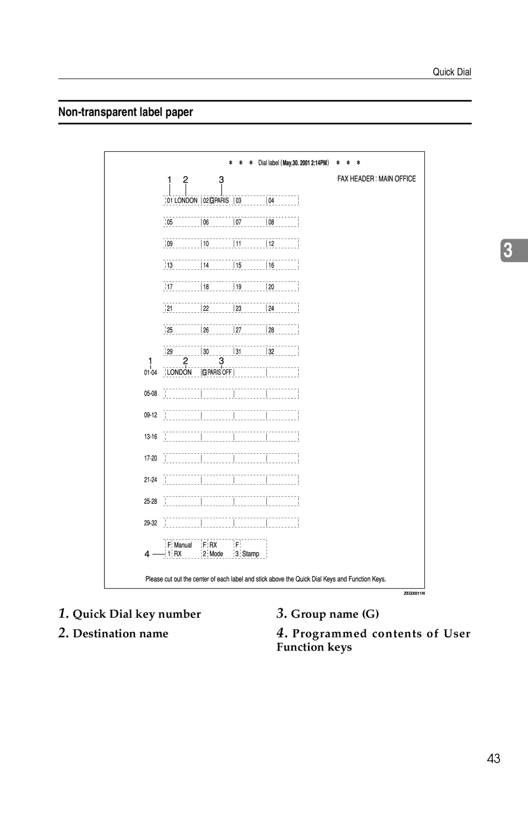 Savin 1018 manual Non-transparent label paper 