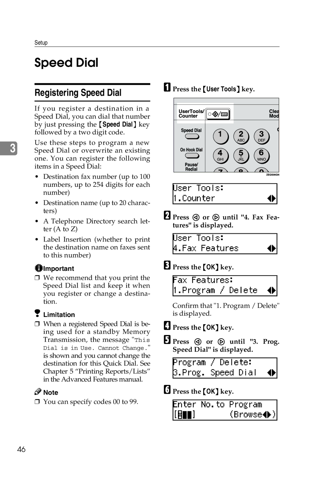 Savin 1018 manual Registering Speed Dial 