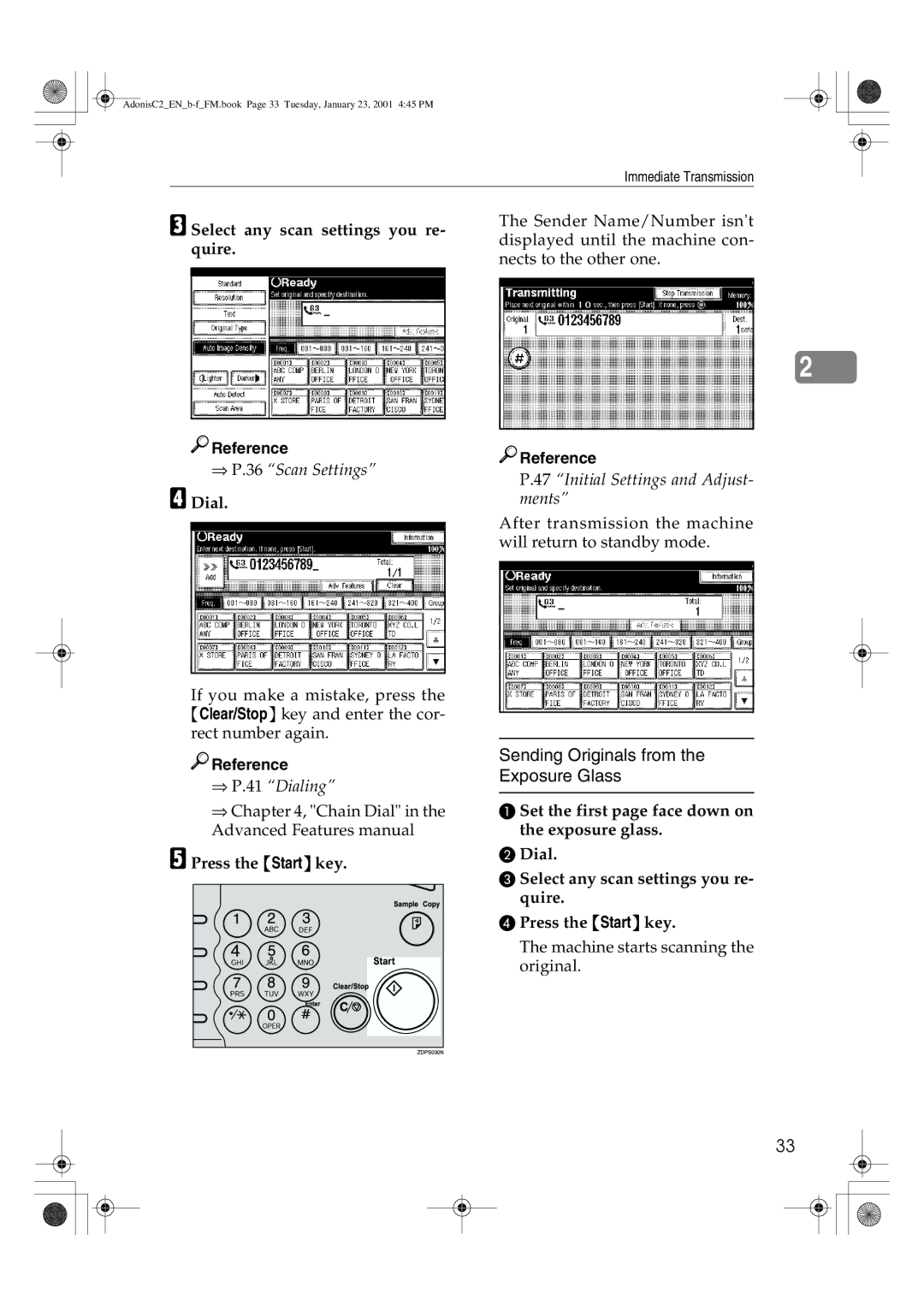 Savin 1045 manual Initial Settings and Adjust- ments 