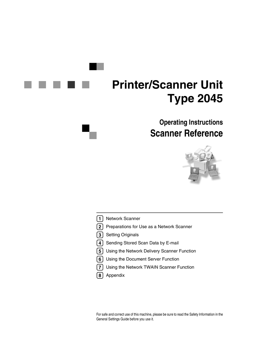 Savin 2045 appendix Printer/Scanner Unit Type 