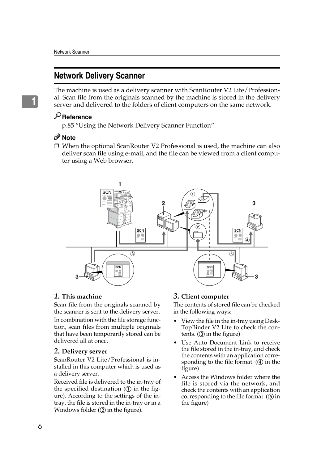 Savin 2045e appendix Network Delivery Scanner, Delivery server 