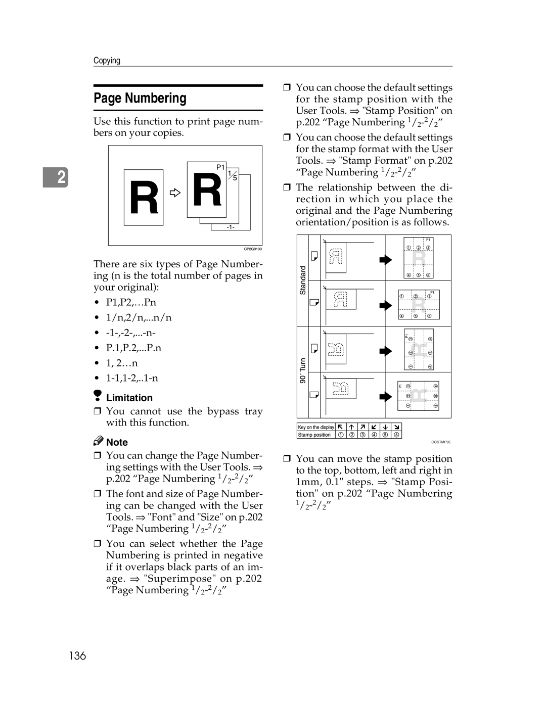 Savin 2712, 2212 manual Numbering, 136 