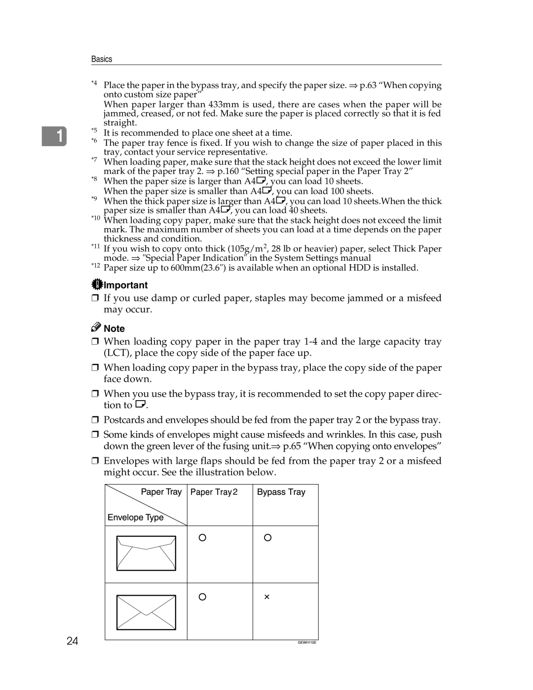 Savin 2712, 2212 manual Onto custom size paper 