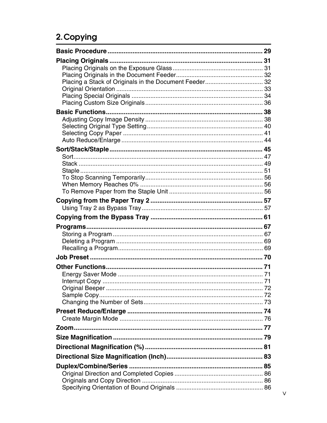 Savin 2212, 2712 manual Basic Procedure Placing Originals, Basic Functions, Sort/Stack/Staple, Copying from the Paper Tray 