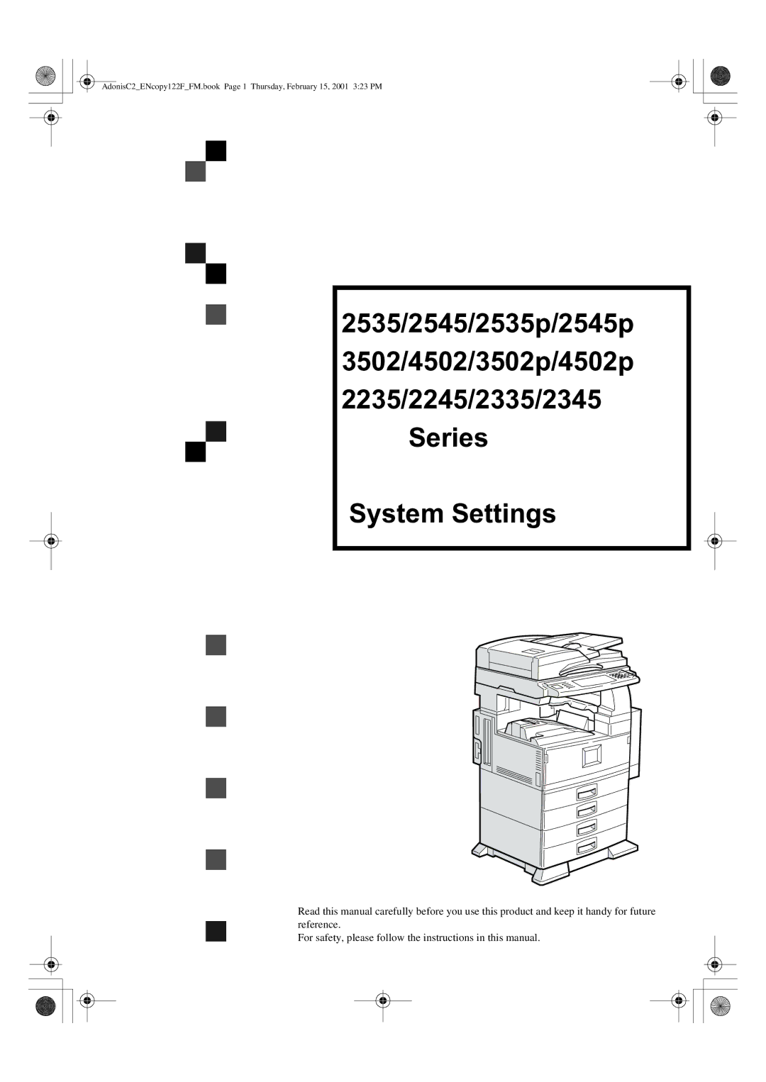 Savin 3502P, 2335, 2545, 4502P, 2535P, 2345 manual Zdsh000j.eps 