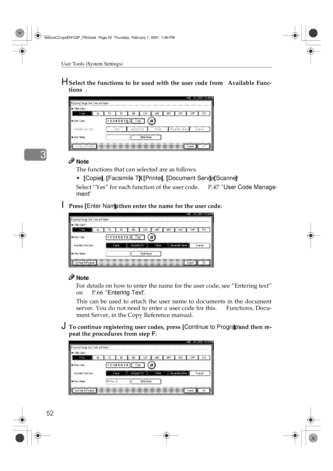 Savin 4502P, 2335, 2545 Functions that can selected are as follows, Copier, Facsimile TX, Printer, Document Server, Scanner 